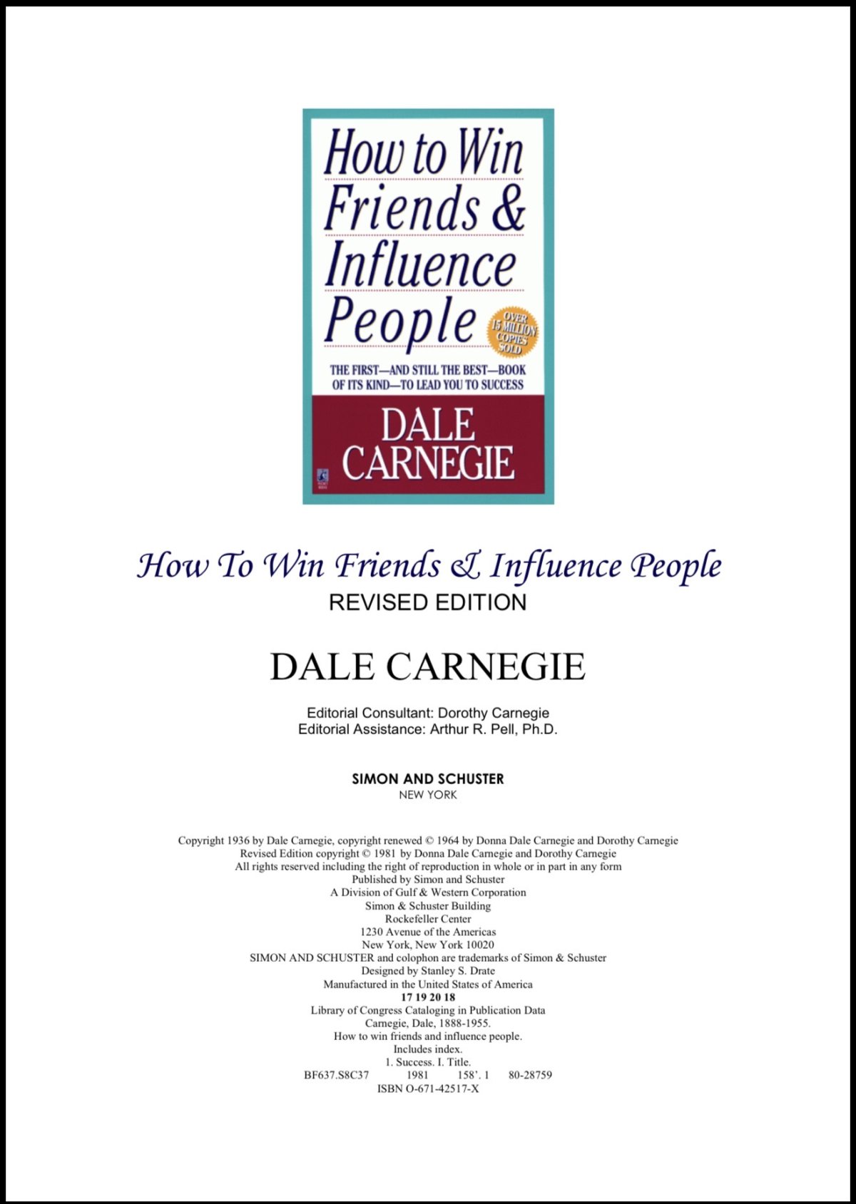 How to win Friends and Influence People